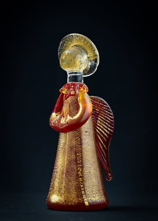 ベネチアンガラス製 天使の置物 クリスマスプレゼント オブジェ