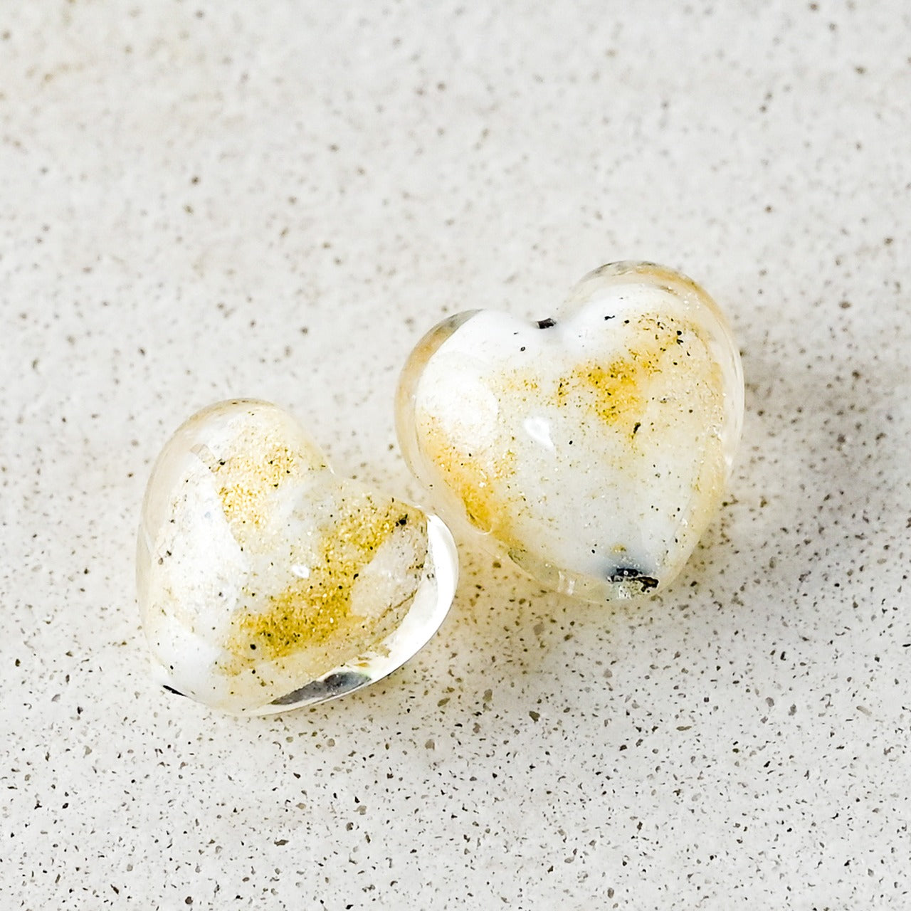 ベネチアンガラスビーズ ハート形 12mm 新作 カドーロ