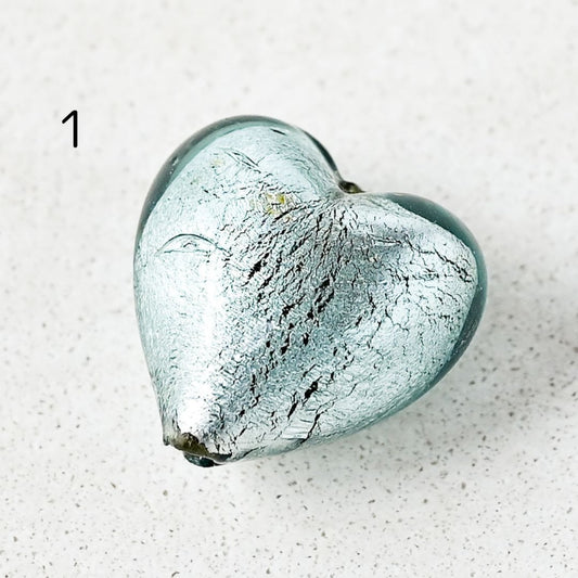 ベネチアンガラスビーズ ハート型 18ミリ