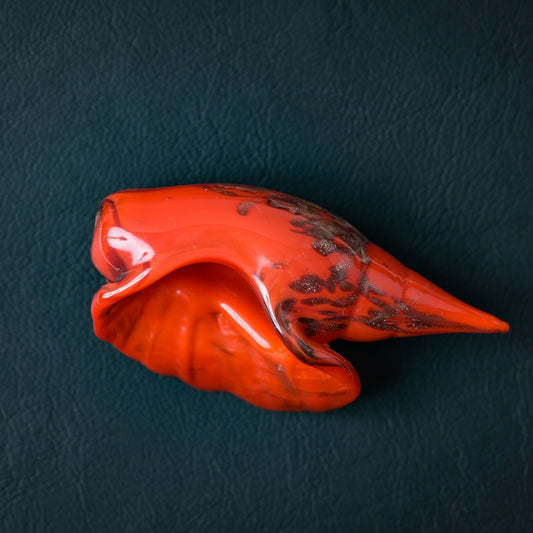 匠の技 貝殻の形のベネチアンガラスビーズ