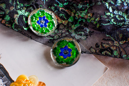 ハンドペイントボタン 32ミリ チェコボタン