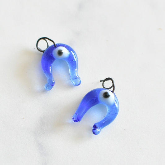 顏ビーズ 手作りガラスビーズ 魔除け 2個セット