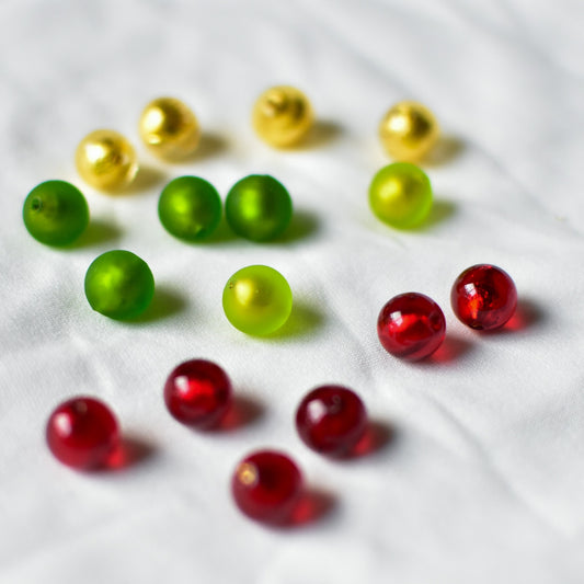 ベネチアンガラスビーズ 10㎜ 色をお選びください。