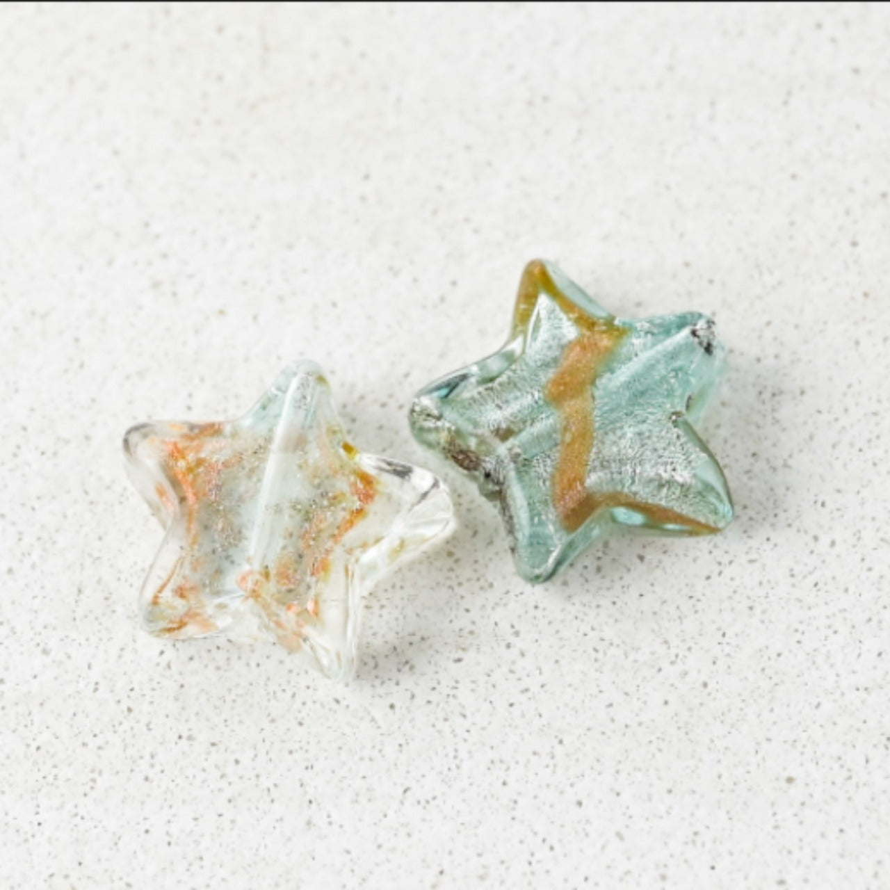 ベネチアンガラスビーズ 星形 15mm 2個セット