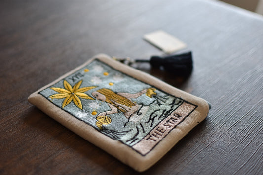 大事な材料やアクセサリー入れ 持ち運びケース タロットカード柄