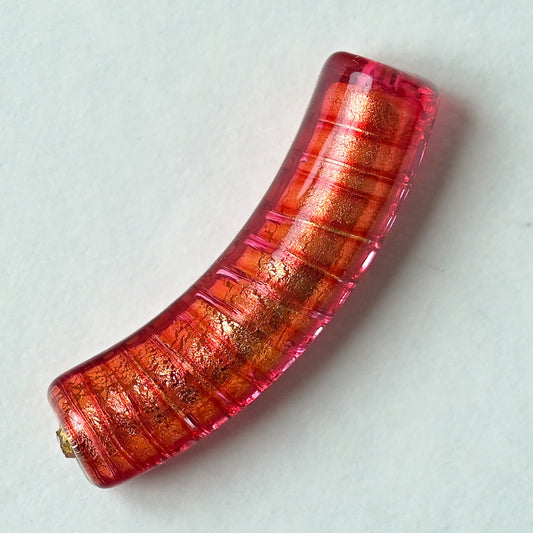 ベネチアンガラスのチューブ型ビーズ ベネチアンガラス アクセサリー 3.5cm