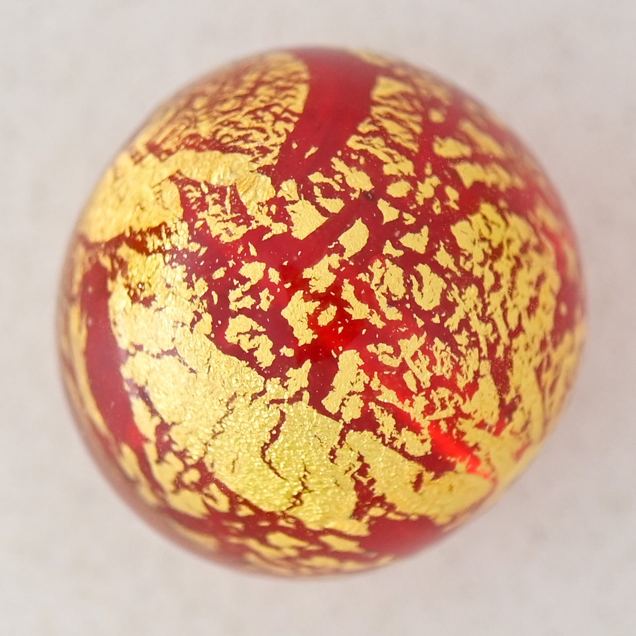 ベネチアンガラスビーズ 20ミリ カドーロ 赤色