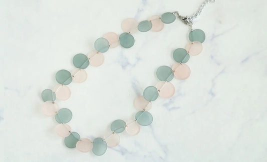 ベネチアンガラスネックレス パステル系