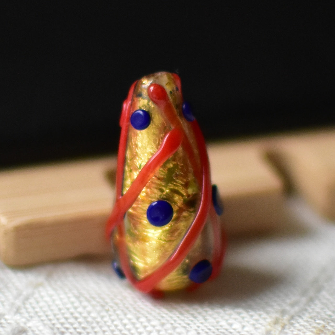 ベネチアンガラスビーズ しずく型ビーズ