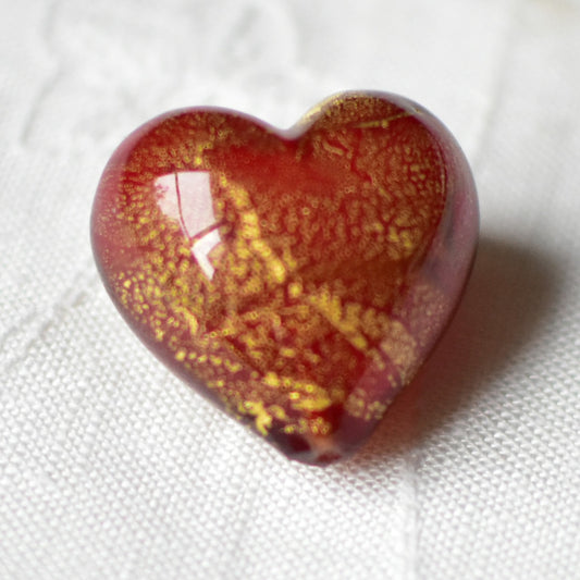 ベネチアンガラスビーズ ハート型 30ミリ カドーロ