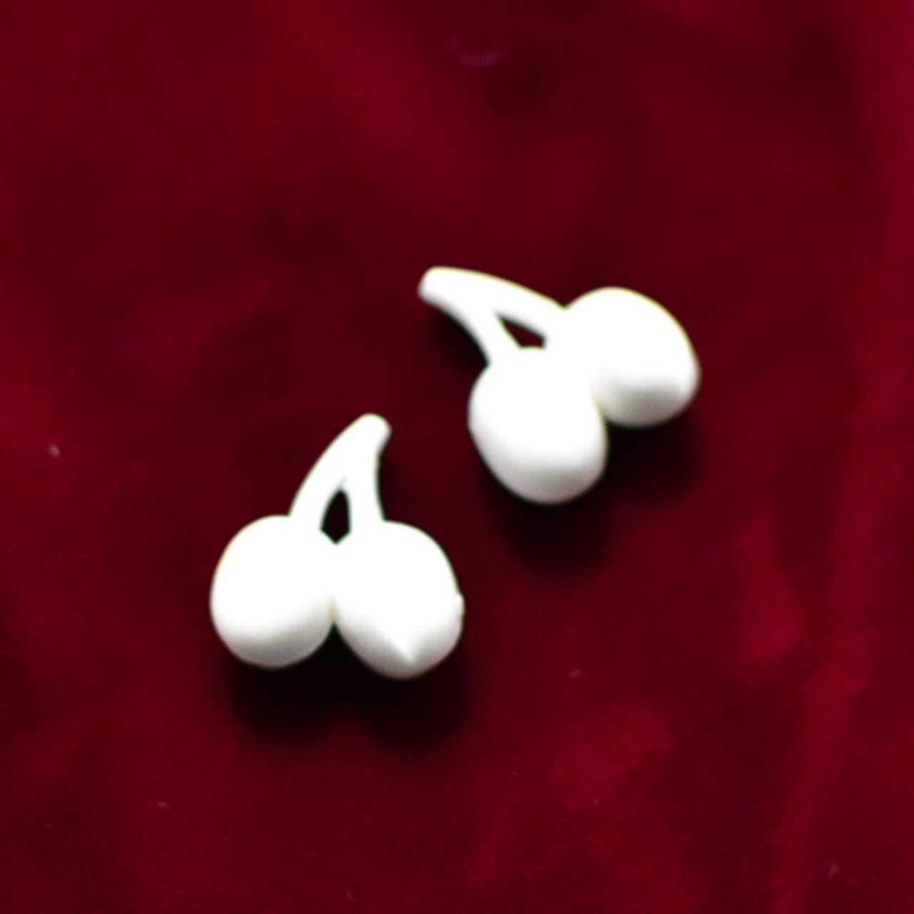 2つセット イタリアアクリルパーツ さくらんぼ