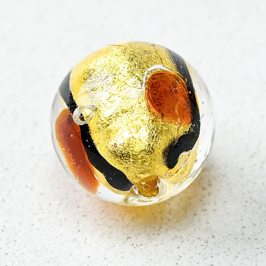 ベネチアンガラスビーズ 14 ㎜ ミロ 丸形 マリーノ