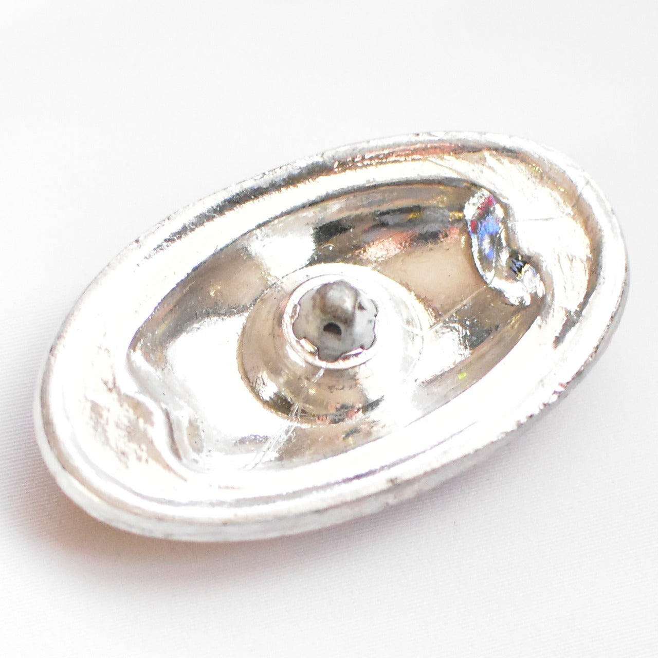 チェコガラスボタン レア 42ミリ 帯留め ブローチ ガラス製