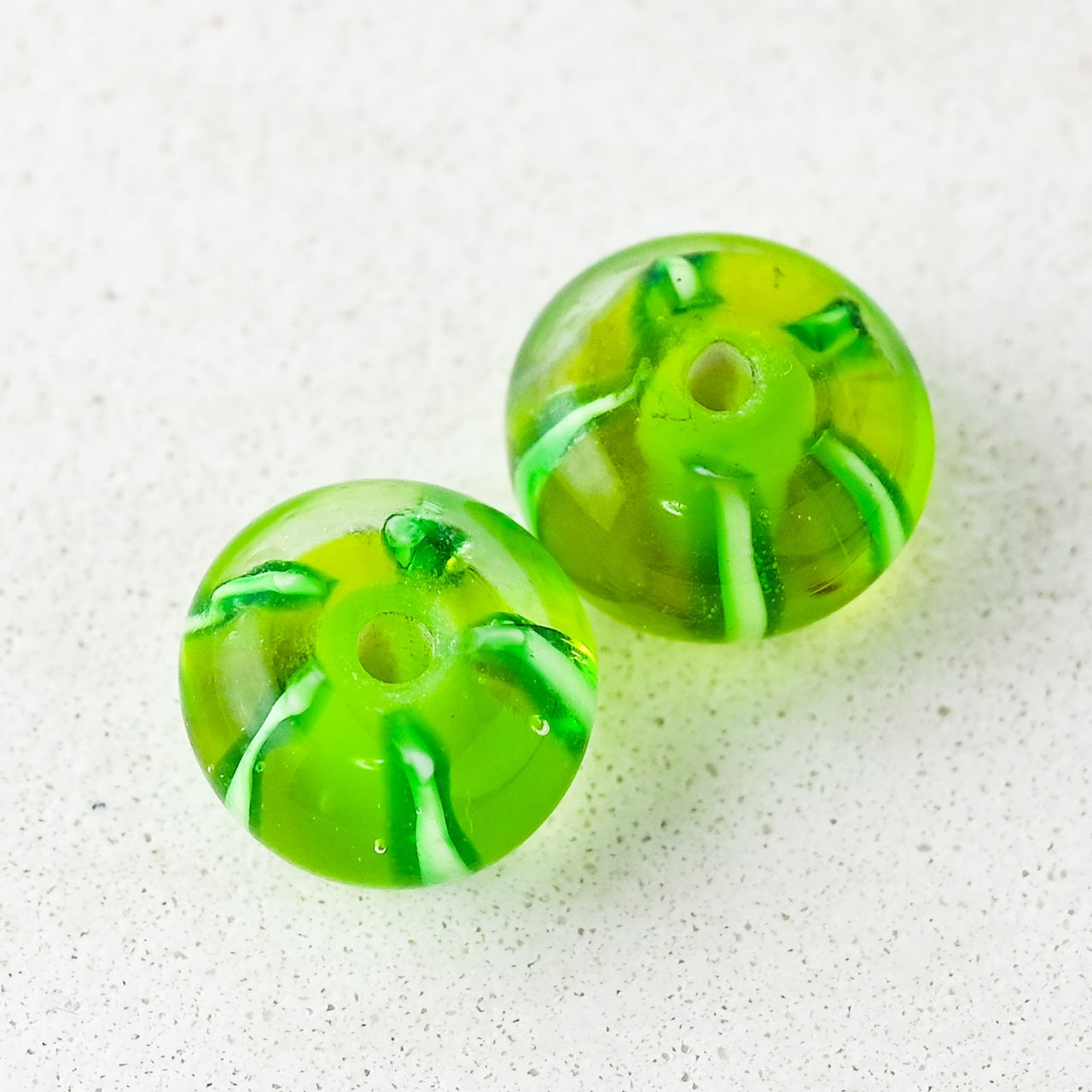 2 個 チェコ ヴィンテージビーズ 飴玉