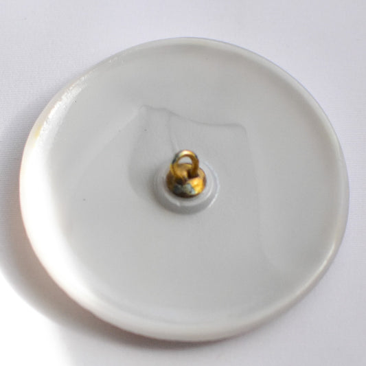 チェコボタン デカール(転写)ボタン 大きめサイズ 42ミリ ホワイト