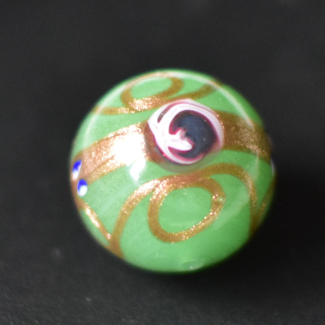 ベネチアンガラスミリ　ミルキーグリーン　フィオラート　20ミリ