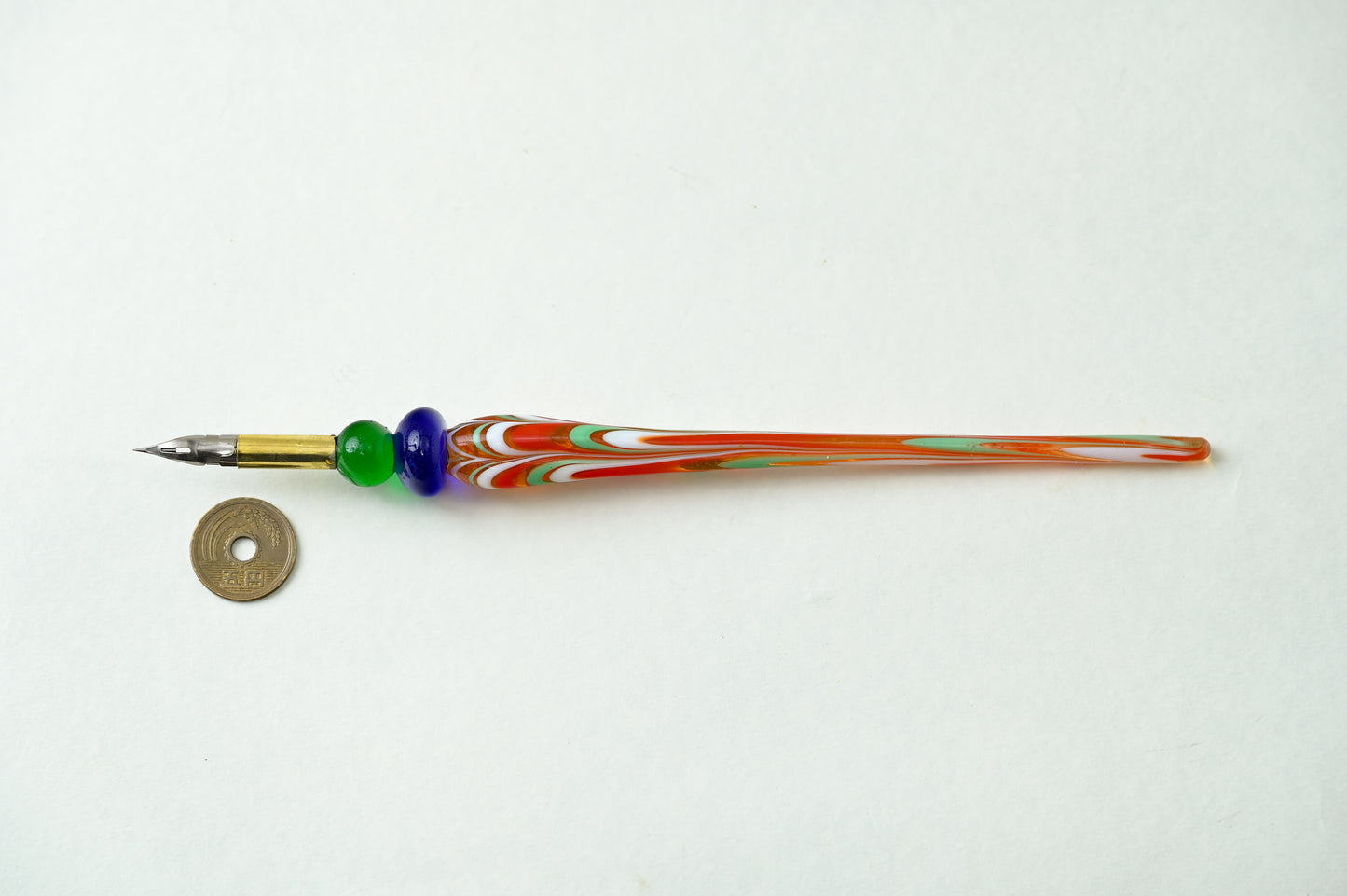 ベネチアンガラス ペン　クリスマスプレゼント　北イタリア工芸品