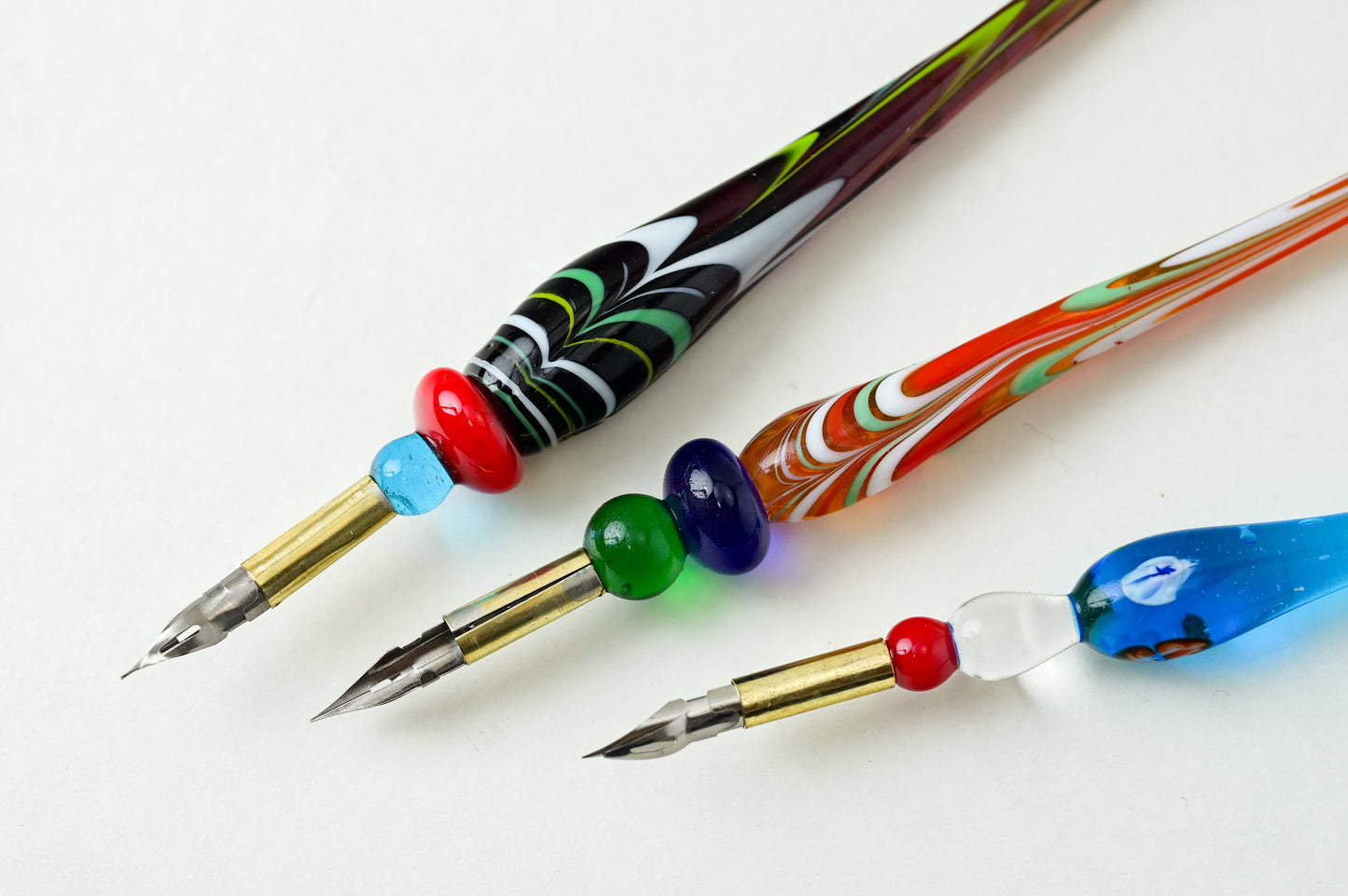 ベネチアンガラス ペン　クリスマスプレゼント　北イタリア工芸品