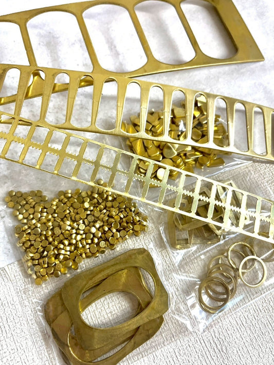 真鍮端材パーツセット　プレミアムセット