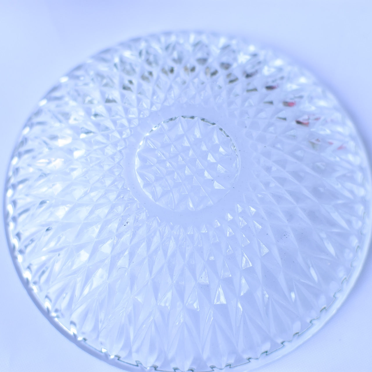 お皿　昭和レトロ　クリア　12.5センチ　高さ21ミリ