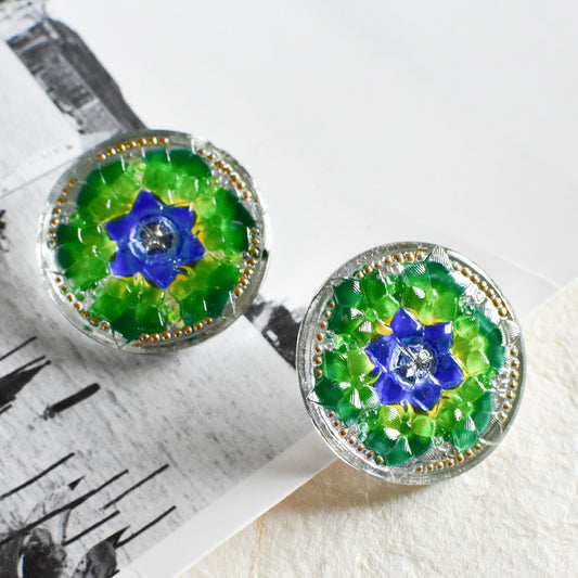 ハンドペイントボタン　32ミリ　チェコボタン