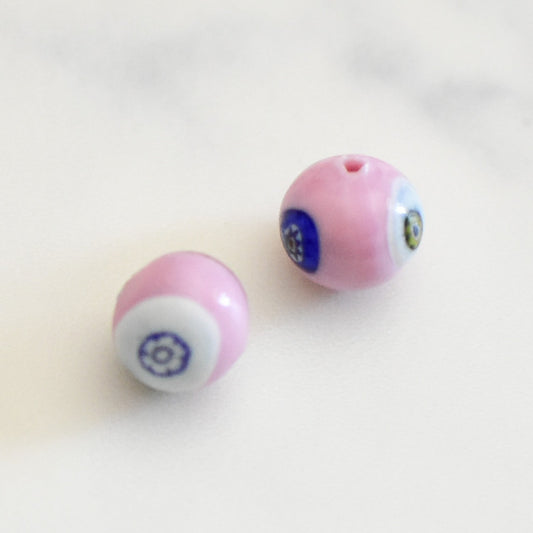 5つセット　ベネチアンガラス　8ミリサイズ　ミルフィオリ