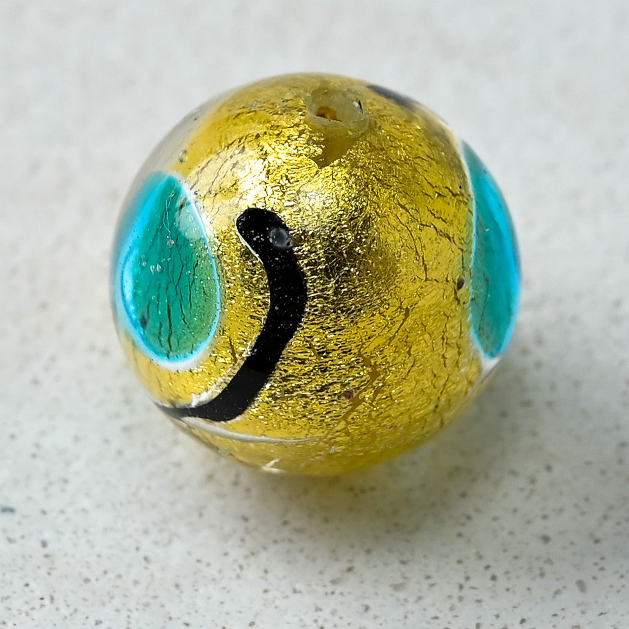 ベネチアンガラスビーズ　14 ㎜　ミロ　丸形　マリーノ