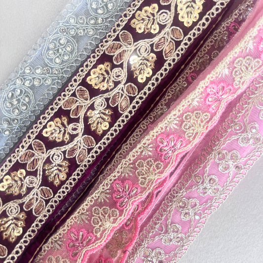 インドの刺繍リボン（お好きな柄を1メートル）