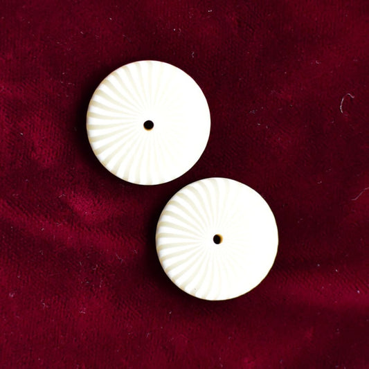 2つセット　チェコボタン　ヴィンテージ　ガラス