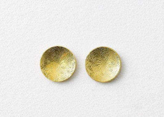 2枚セット　真鍮パーツ　皿型　片穴　日本製　