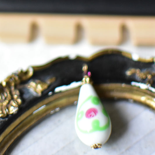 ベネチアンガラスビーズ　しずく型ビーズ　チャーム