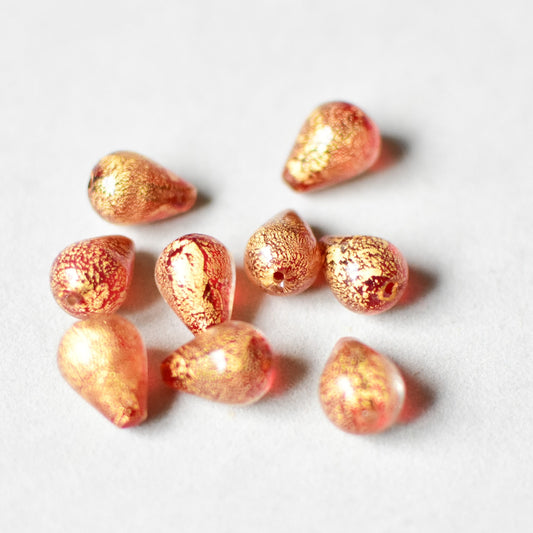 2個セット　特価品　ベネチアンガラスビーズ　しずく型ビーズ　