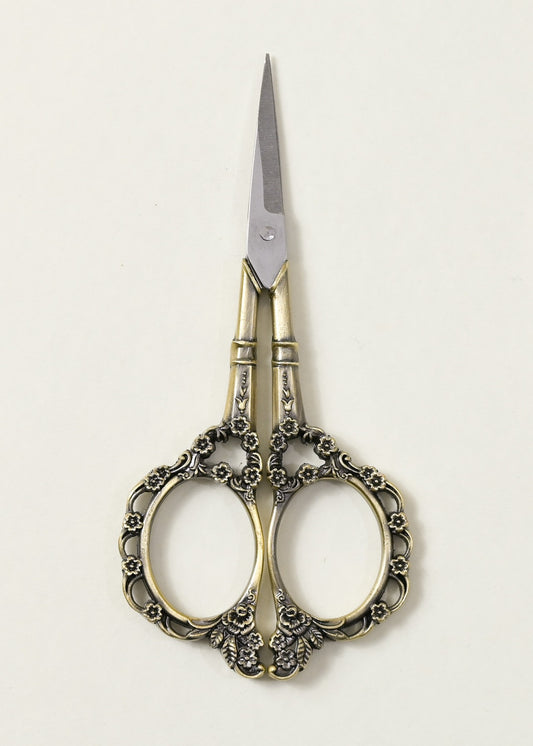 デザインシザー　おしゃれハサミ　花柄　オシャレハサミ アンティーク風ハサミ