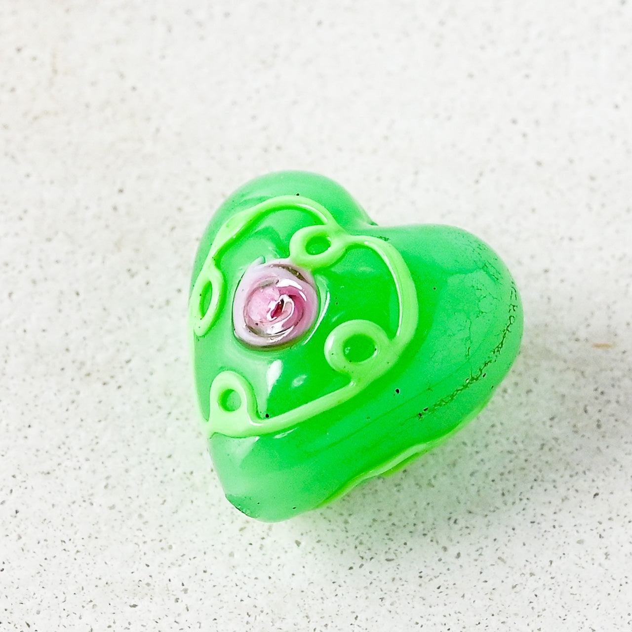 ベネチアンガラスビーズ　ハート型　ビーズ　フィオラート