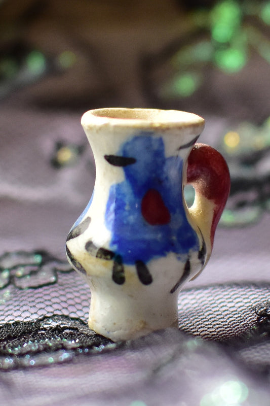 小さな花瓶　ミニチュア花瓶　手描き　ヨーロッパヴィンテージ