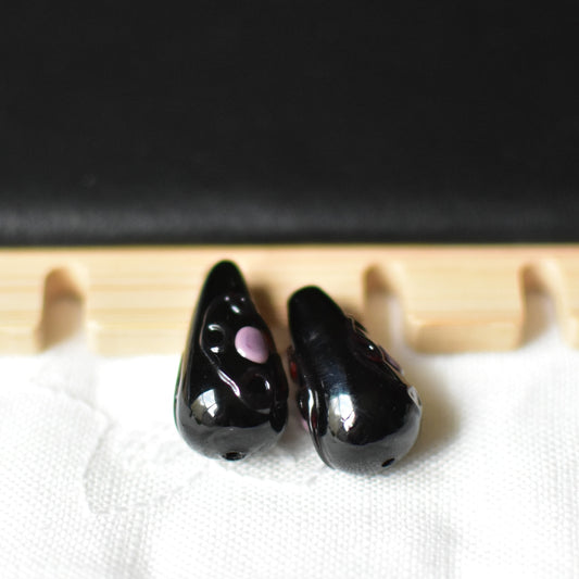 ベネチアンガラスビーズ　しずく型ビーズ　