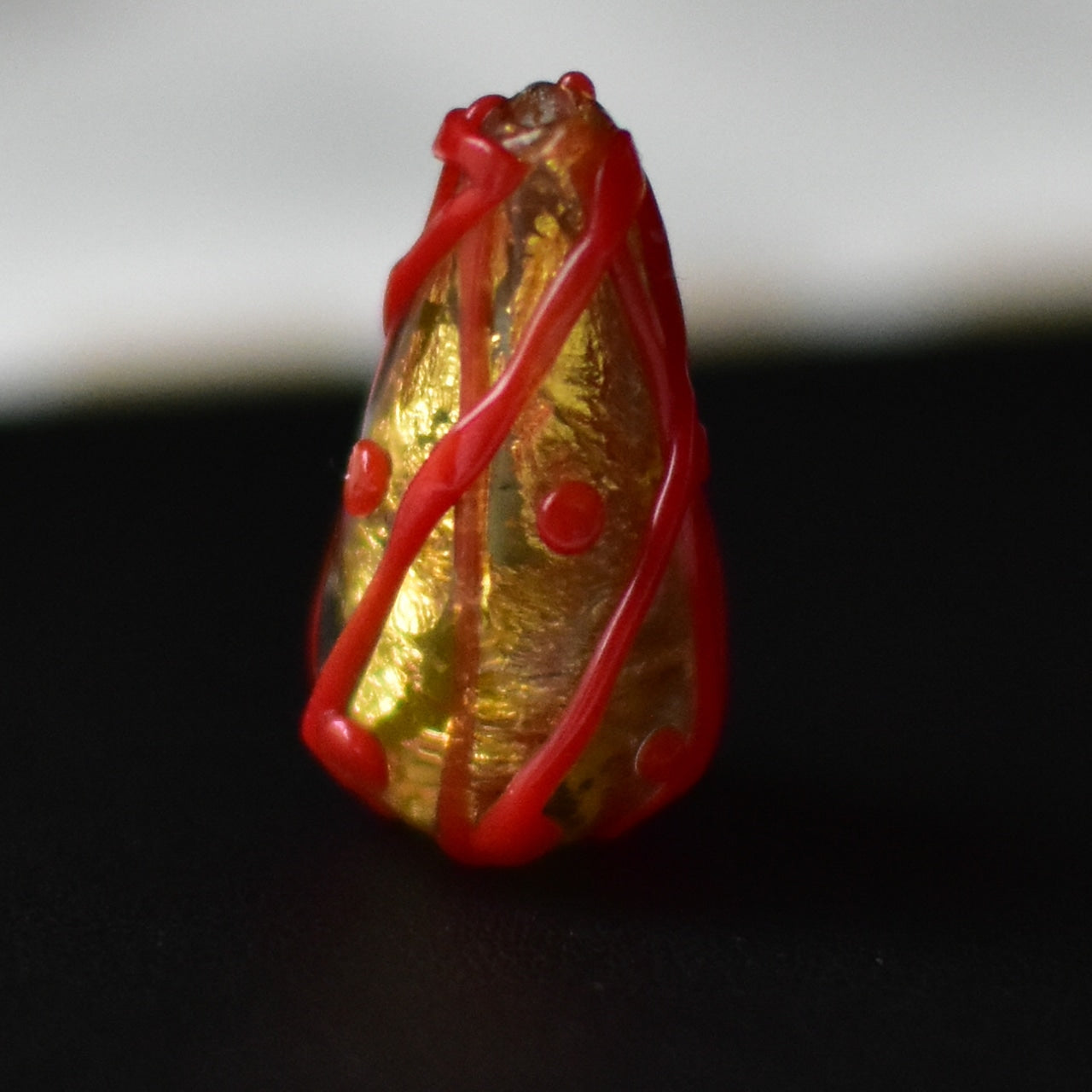 ベネチアンガラスビーズ　しずく型ビーズ　