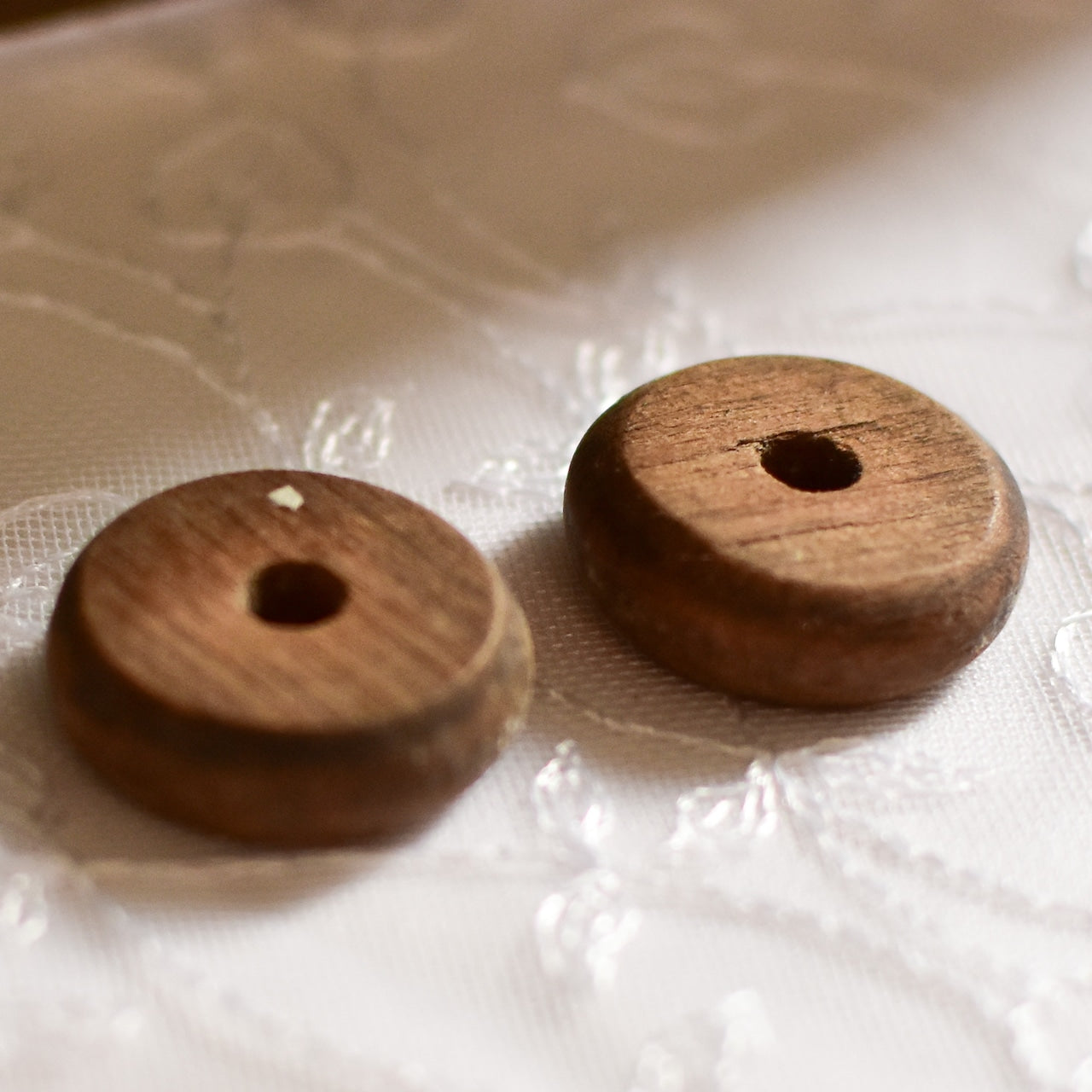 2個セット　アンティーク　日本製　ウッドビーズ