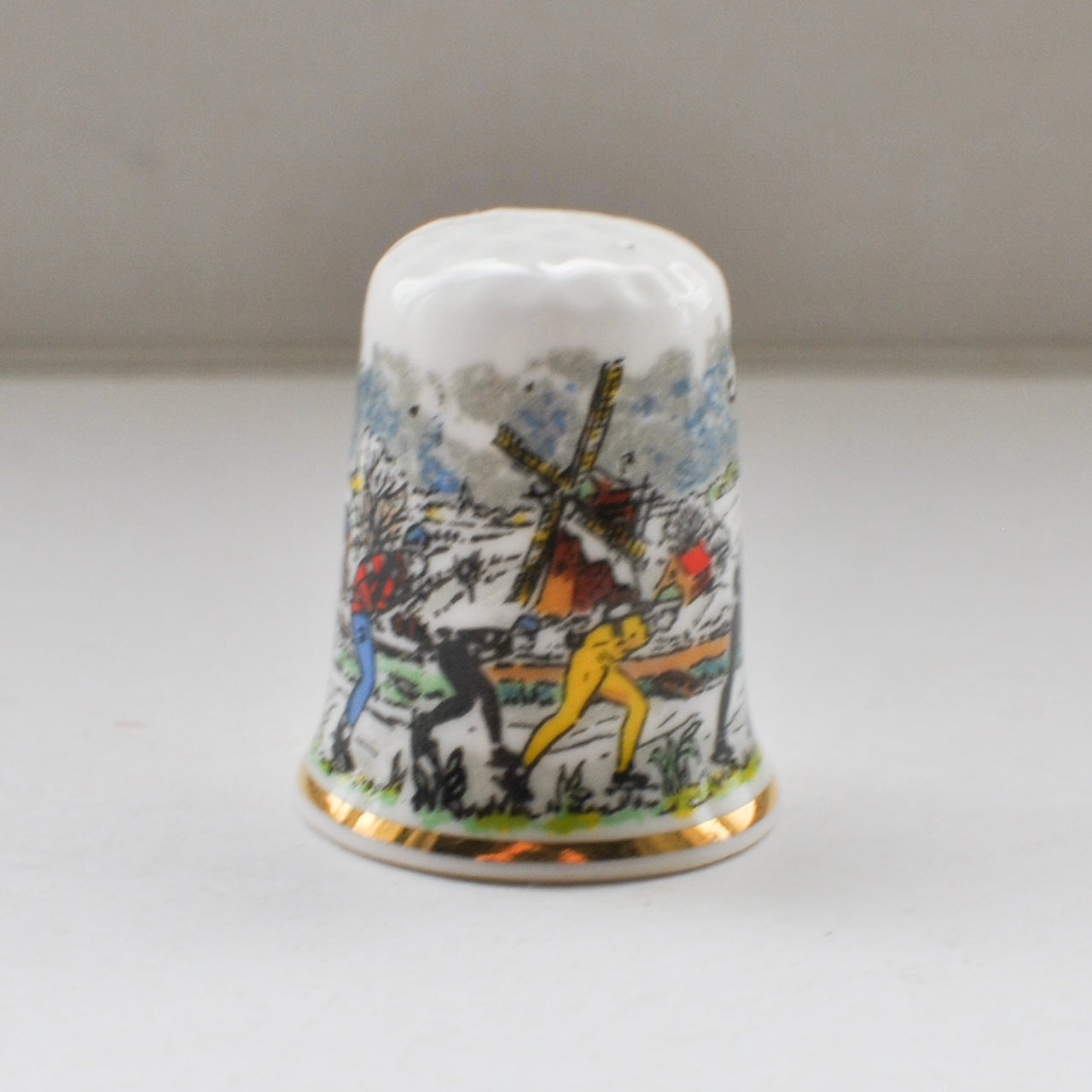 ヴィンテージ　シンブル　指抜き　日本製　陶器　