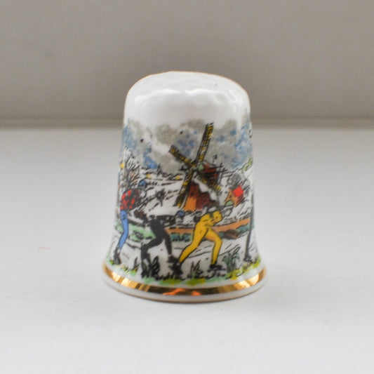 ヴィンテージ　シンブル　指抜き　日本製　陶器　