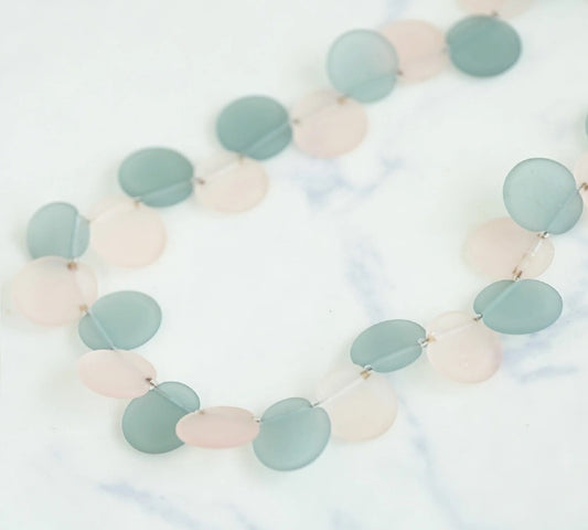 ベネチアンガラスネックレス　パステル系