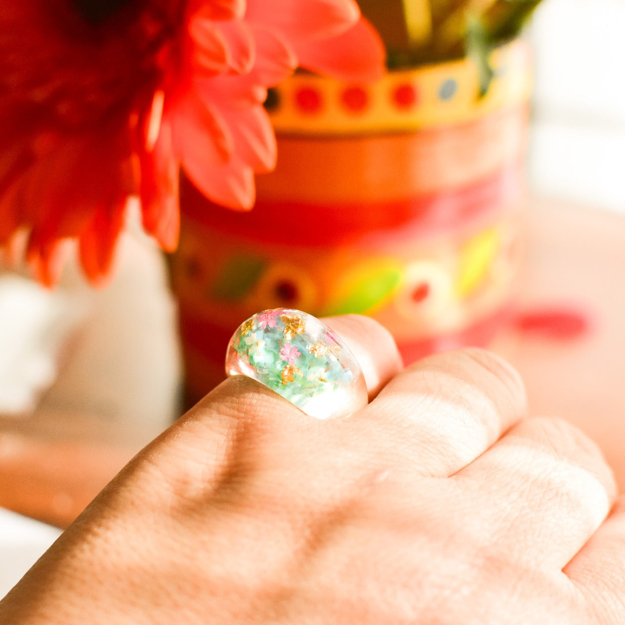 モネ　睡蓮モチーフ　リング　