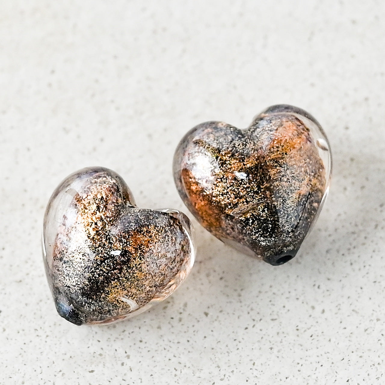 ベネチアンガラスビーズ　ハート形 12mm　新作　カドーロ　