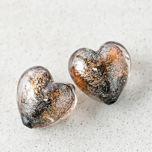 ベネチアンガラスビーズ　ハート形 12mm　新作　カドーロ　