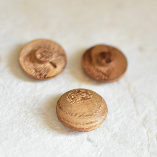 20ミリ　日本製　ウッドボタン　　デッドストック　３個セット