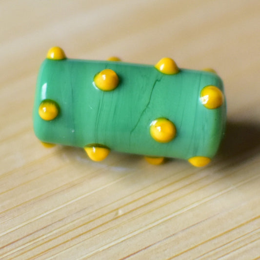 チェコ　ヴィンテージビーズ　ドット柄 　サボテン　ランプワーク