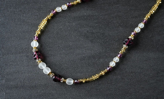 ベネチアンガラスビーズのネックレス　シンプル