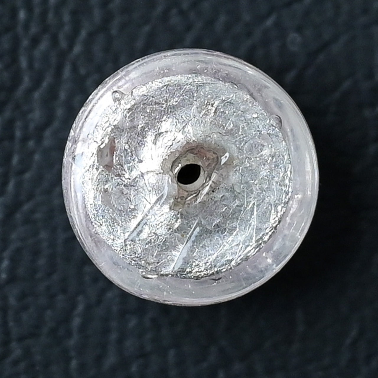 ベネチアンガラスの貼り付けカボションパーツ　ホワイト