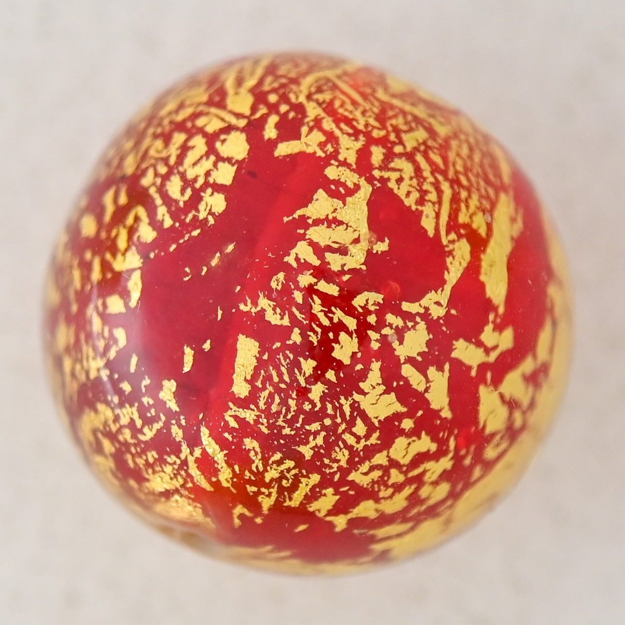 ベネチアンガラスビーズ　20ミリ　カドーロ　赤色