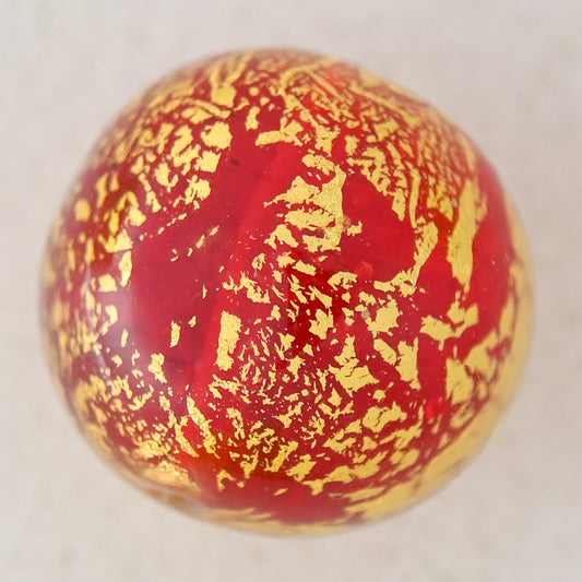 ベネチアンガラスビーズ　20ミリ　カドーロ　赤色